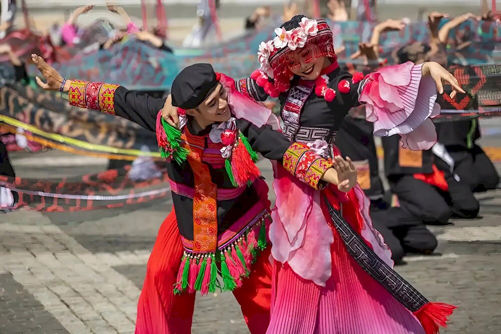 The Love Market is held right outside the church, featuring a variety of lively activities